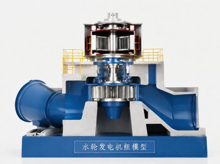 湘潭水轮发电机组剖视模型